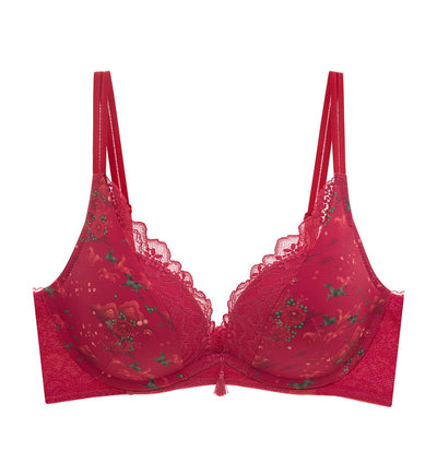 Áo Lót FeiFei Ruan Collaboration Không Gọng Mút Nâng Cổ Chữ V - ROSSO MASAI