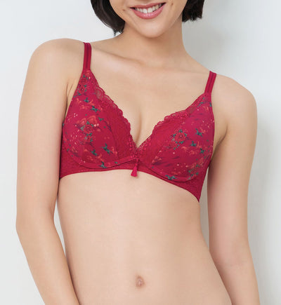Áo Lót FeiFei Ruan Collaboration Không Gọng Mút Nâng Cổ Chữ V - ROSSO MASAI