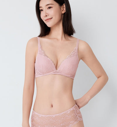 Áo Lót Tri-Air Lite Breeze Không Gọng Mút Nâng Cổ Chữ V - ROSE